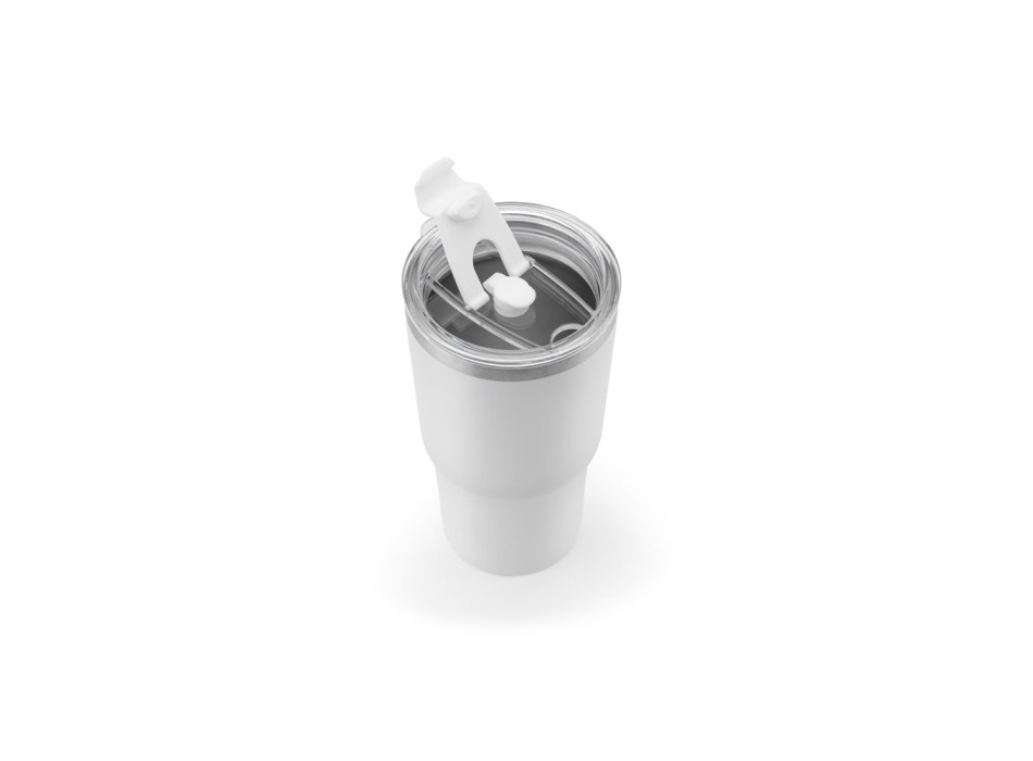 JOYNER M. Tazza da viaggio compatta in acciaio inossidabile (riciclata al 91%) con doppia parete isolata sottovuoto e finitura opaca da 600 ml FullGadgets.com