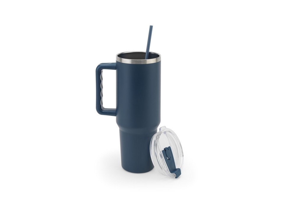 JOYNER XL. Tazza da viaggio grande in acciaio inossidabile (riciclata al 91%) con doppia parete isolata sottovuoto e finitura opaca da 1300 ml FullGadgets.com