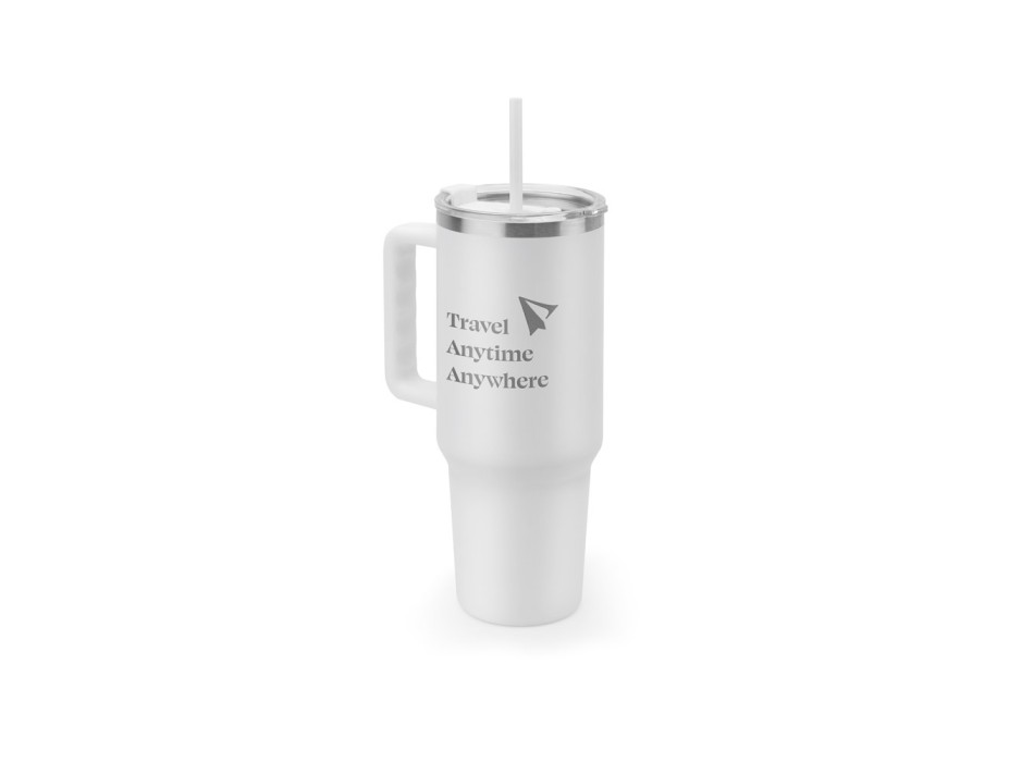 JOYNER XL. Tazza da viaggio grande in acciaio inossidabile (riciclata al 91%) con doppia parete isolata sottovuoto e finitura opaca da 1300 ml FullGadgets.com