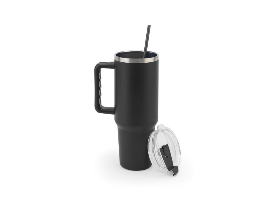 JOYNER XL. Tazza da viaggio grande in acciaio inossidabile (riciclata al 91%) con doppia parete isolata sottovuoto e finitura opaca da 1300 ml FullGadgets.com