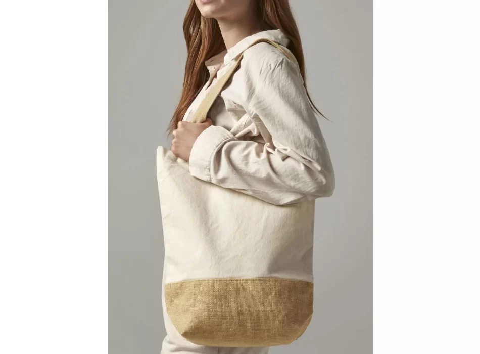 Jute Base Canvas Shopper FullGadgets.com
