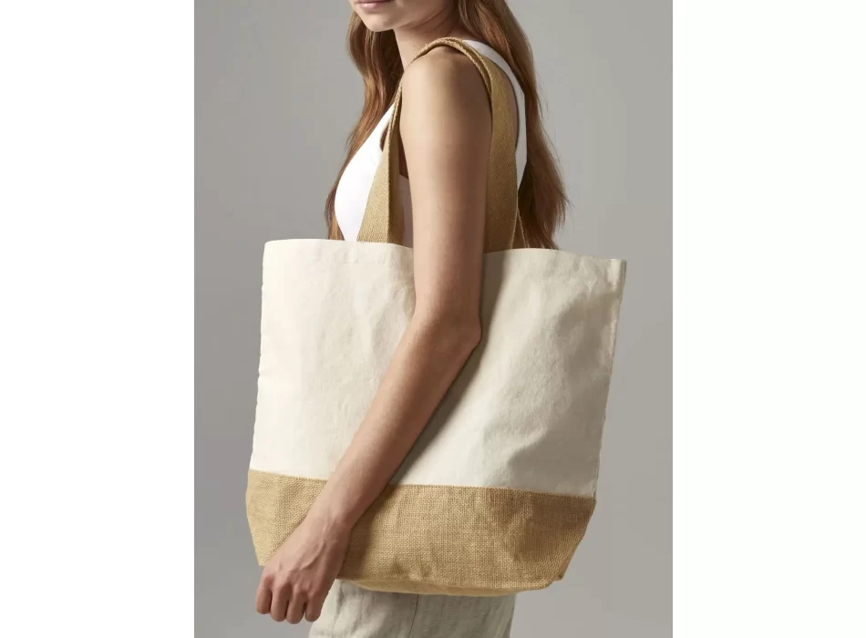 Jute Base Canvas Tote FullGadgets.com