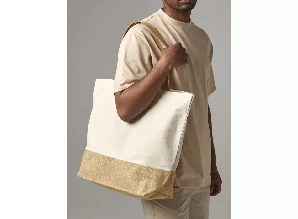 Jute Base Canvas Tote XL FullGadgets.com