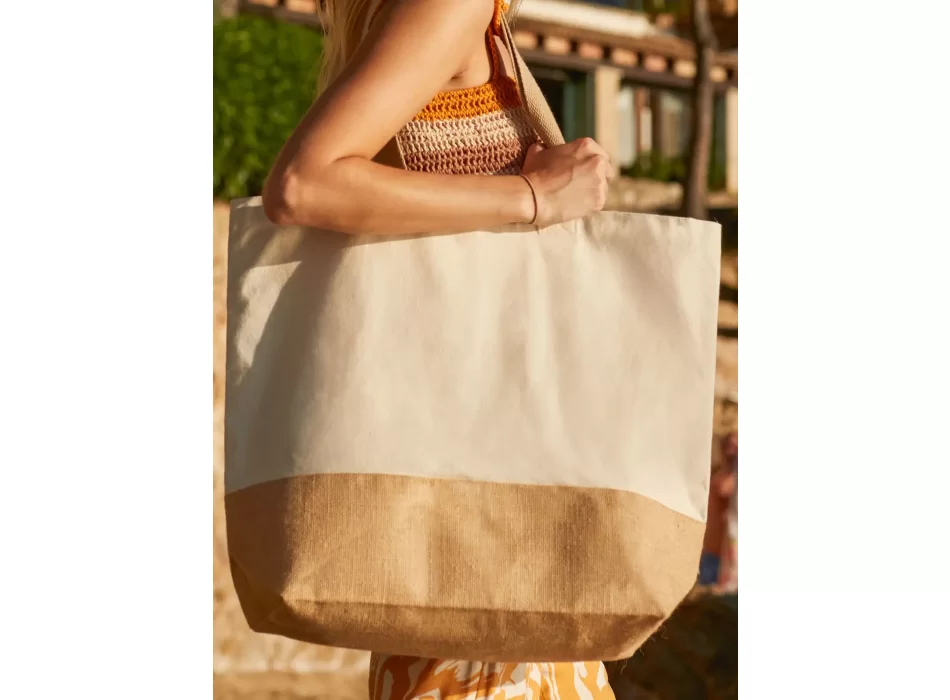 Jute Base Canvas Tote XL FullGadgets.com