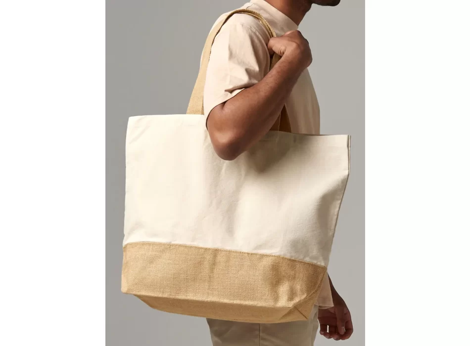 Jute Base Canvas Tote XL FullGadgets.com