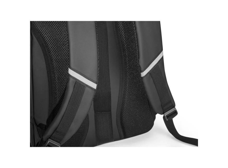 KAMPALA. Zaino porta computer in poliestere riciclato ad alta densità 900D, con il rivestimento resistente all'acqua e la fodera in poliestere riciclato 210D 17'3" FullGadgets.com