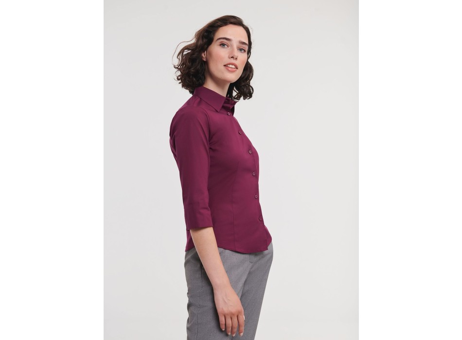Ladies' 3/4 Sleeve Easy Care Fitted Shirt FullGadgets.com