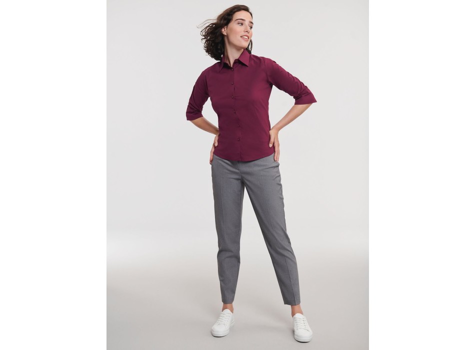 Ladies' 3/4 Sleeve Easy Care Fitted Shirt FullGadgets.com