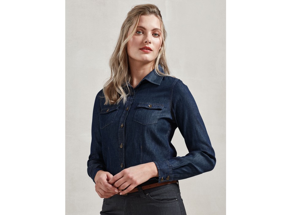 Ladies' Jeans Stitch Denim Shirt FullGadgets.com