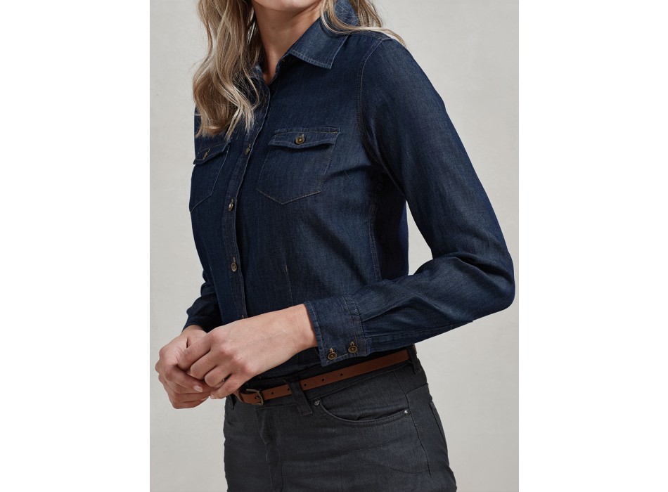Ladies' Jeans Stitch Denim Shirt FullGadgets.com