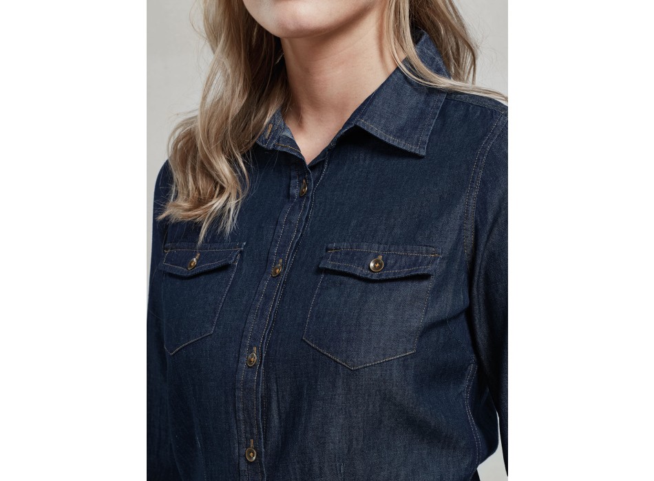 Ladies' Jeans Stitch Denim Shirt FullGadgets.com