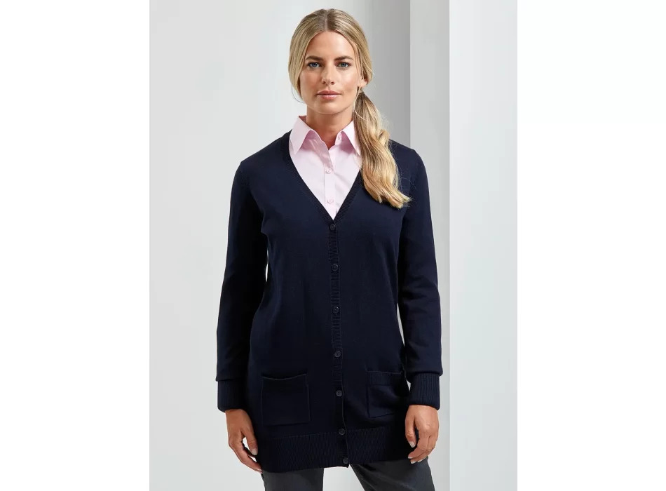 Ladies' Log Length Knitted Cardigan FullGadgets.com