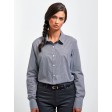 Ladies' Long Sleeve Microcheck Gingham Shirt FullGadgets.com