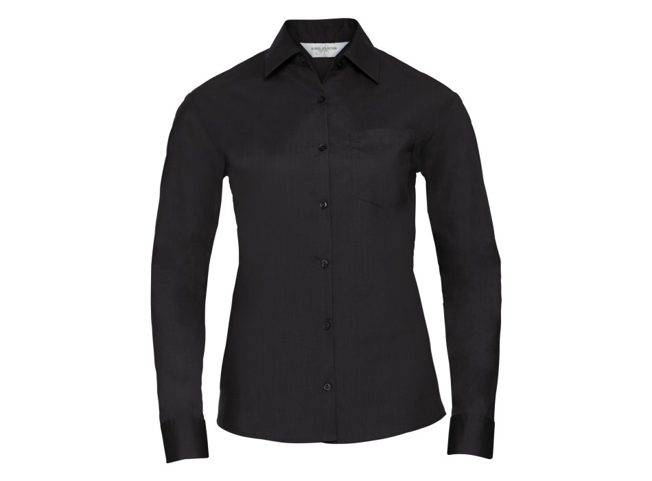 Ladies' Long Sleeve PolyCotton Poplin Shirt FullGadgets.com