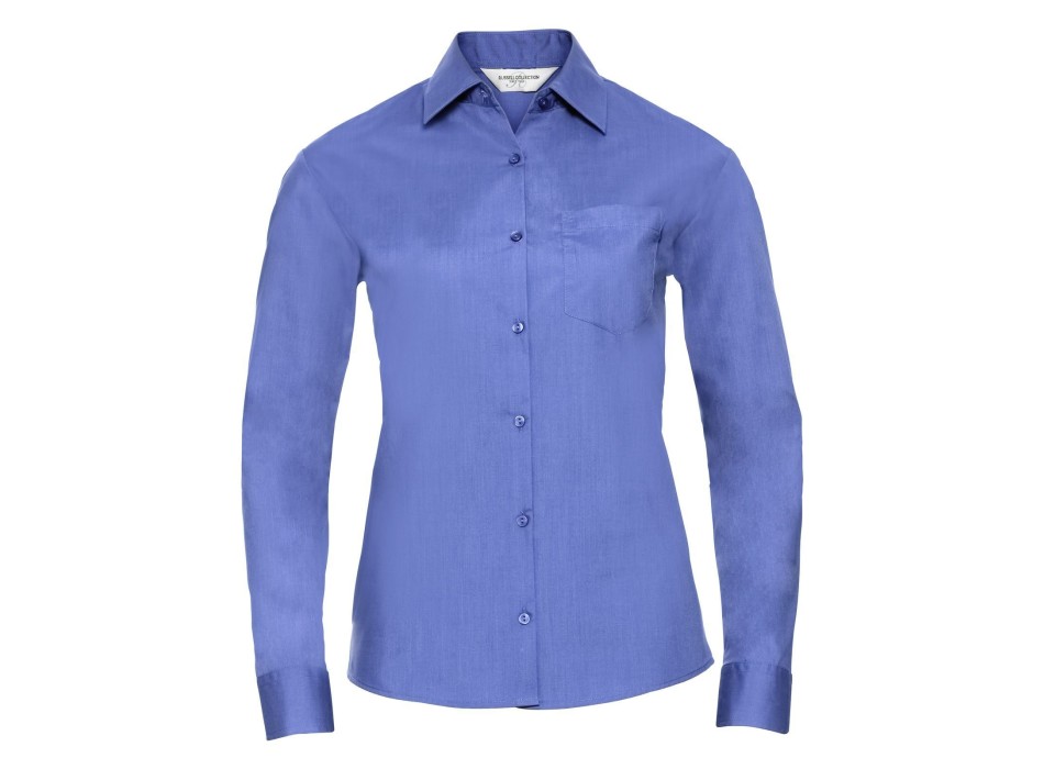 Ladies' Long Sleeve PolyCotton Poplin Shirt FullGadgets.com