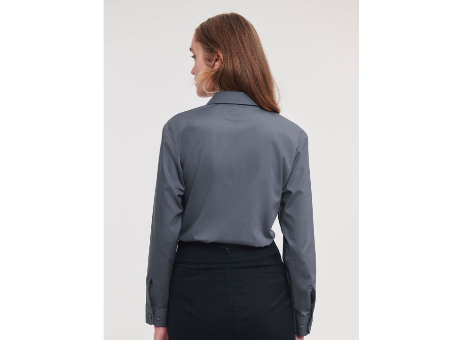 Ladies' Long Sleeve PolyCotton Poplin Shirt FullGadgets.com