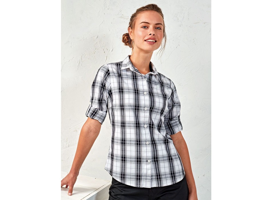 Ladies' LSL 'Ginmill' Check Cotton Bar Shirt FullGadgets.com
