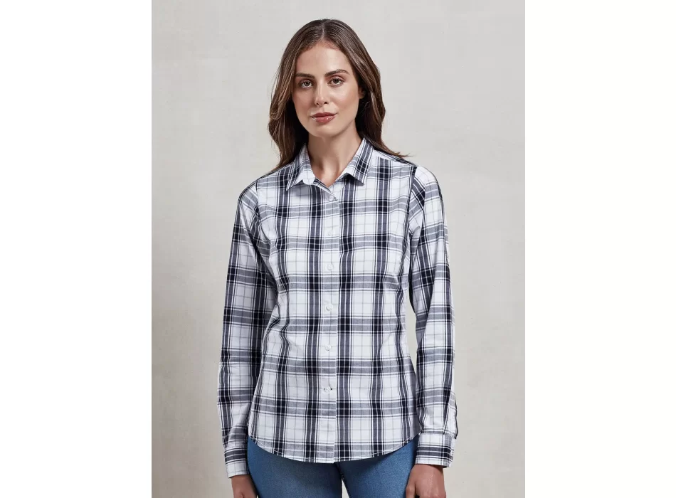 Ladies' LSL 'Ginmill' Check Cotton Bar Shirt FullGadgets.com