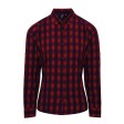 Ladies' LSL 'Mulligan' Check Cotton Bar Shirt     t FullGadgets.com