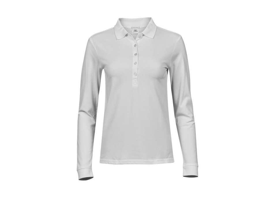Ladies Luxury Stretch Long Sleeve Polo FullGadgets.com