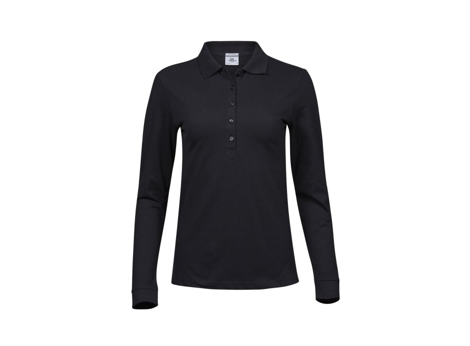 Ladies Luxury Stretch Long Sleeve Polo FullGadgets.com