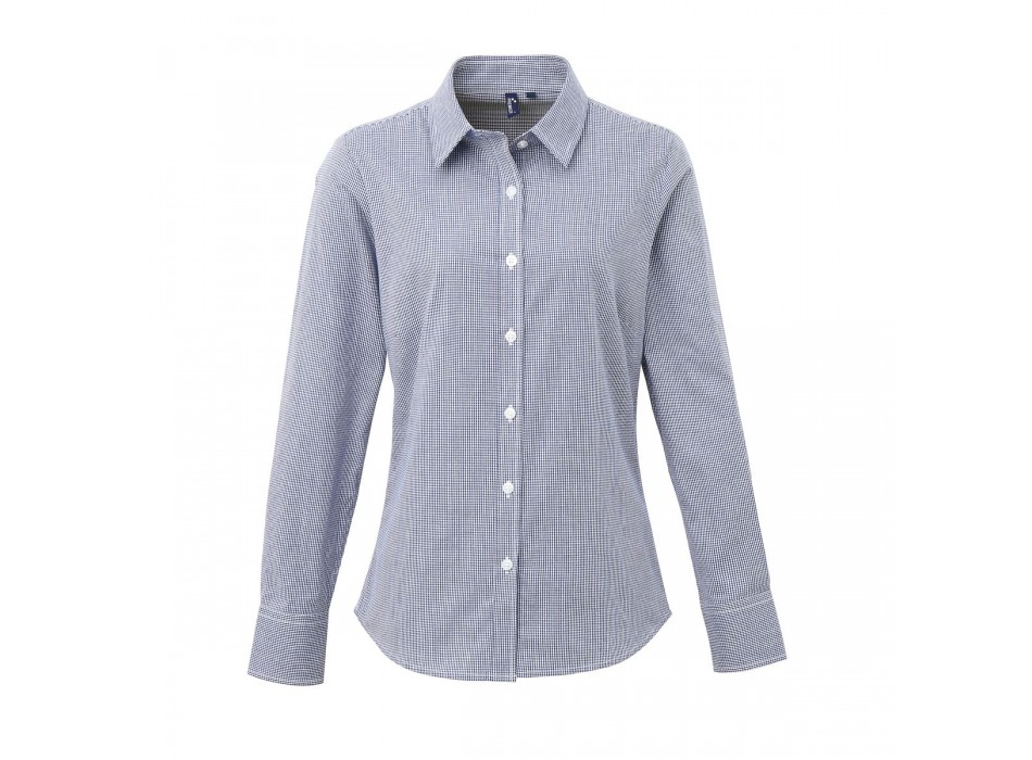 Ladies Microcheck ls shirt 100 FullGadgets.com
