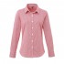 Ladies Microcheck Ls Shirt 100 Personalizzabile |Premier