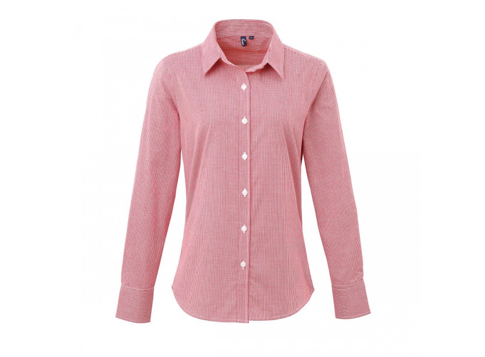 Ladies Microcheck ls shirt 100 FullGadgets.com