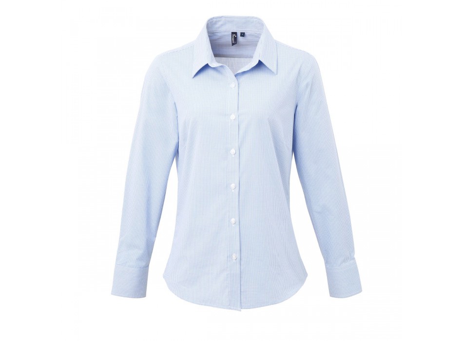Ladies Microcheck ls shirt 100 FullGadgets.com