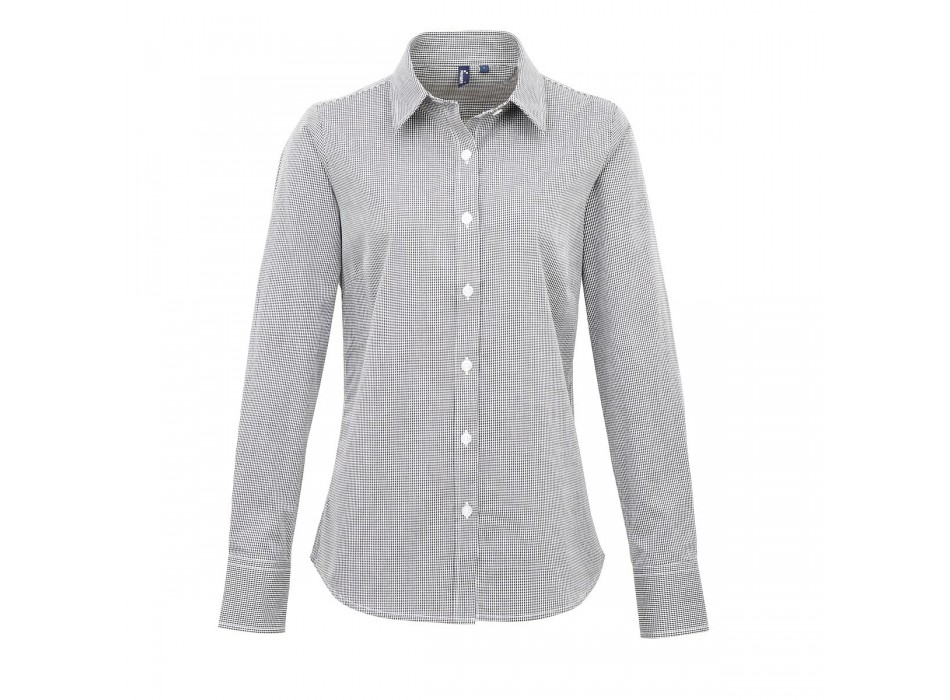 Ladies Microcheck ls shirt 100 FullGadgets.com