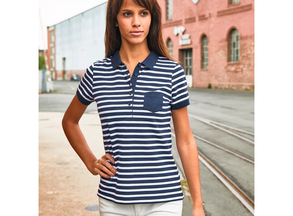 Ladies' Polo Striped 100%OCS FullGadgets.com