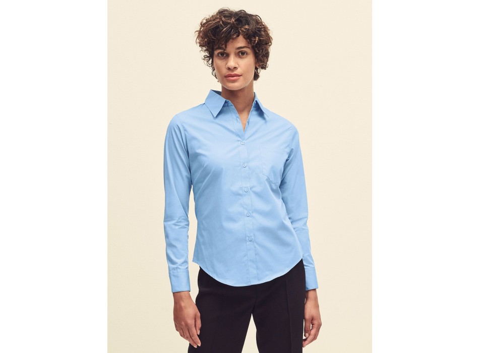Ladies Poplin Shirt Long Sleeve FullGadgets.com