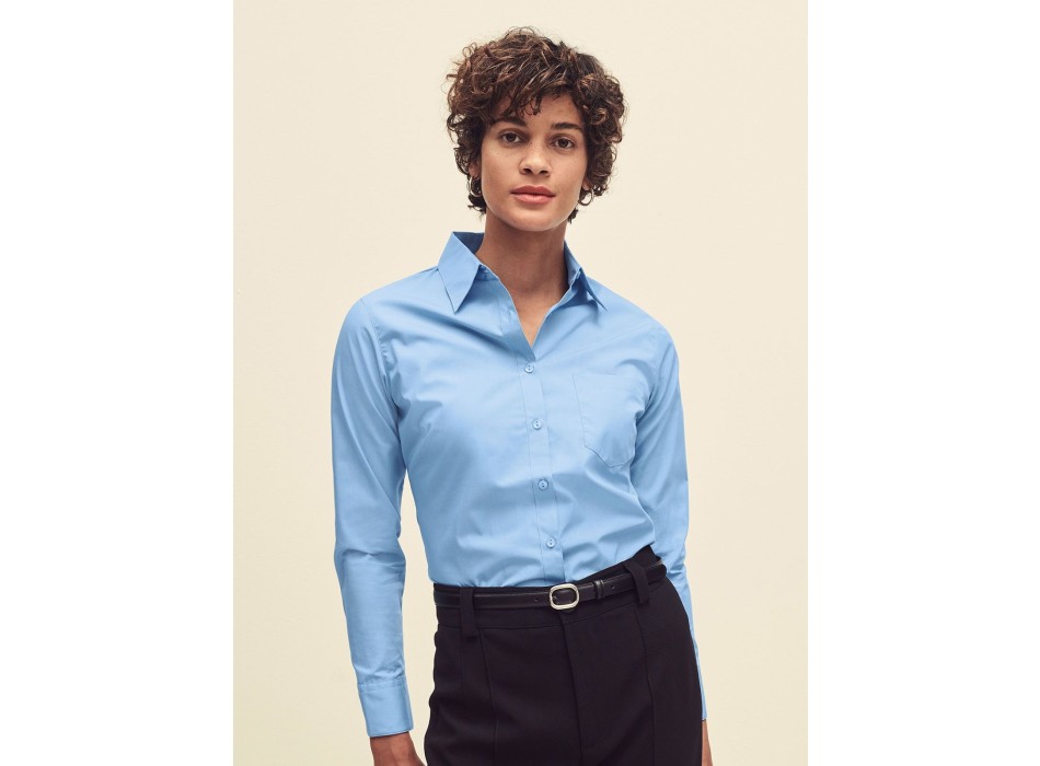 Ladies Poplin Shirt Long Sleeve FullGadgets.com