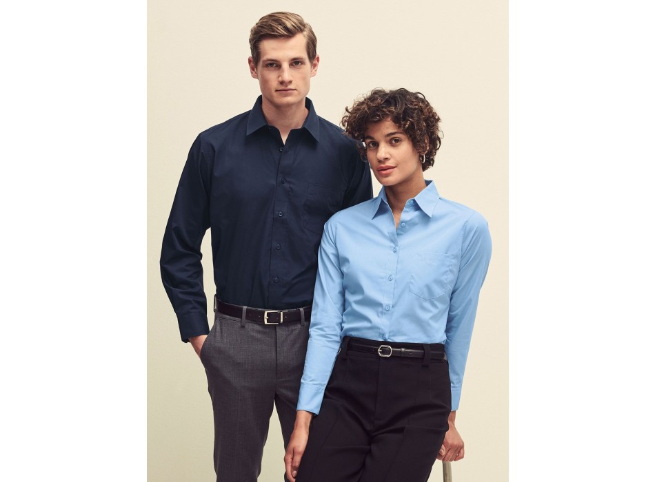 Ladies Poplin Shirt Long Sleeve FullGadgets.com
