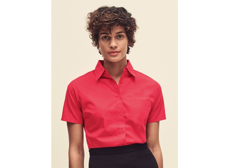 Ladies Poplin Shirt Short Sleeve FullGadgets.com