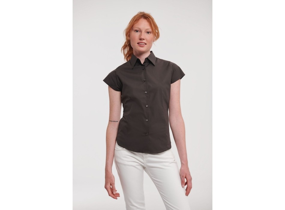 Ladies' Short Sleeve Easy Care Fitted Shirt FullGadgets.com