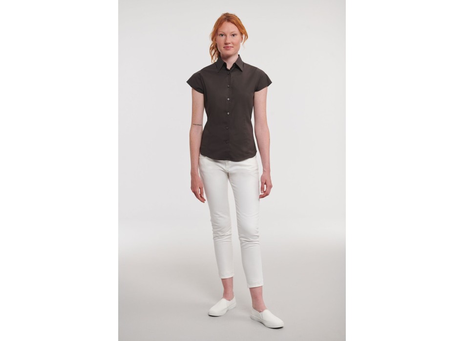 Ladies' Short Sleeve Easy Care Fitted Shirt FullGadgets.com
