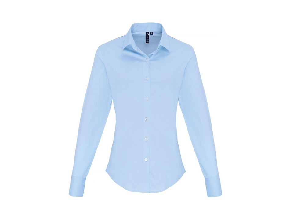 Ladies' Stretch Fit Cotton Poplin Long Sleeve Shirt FullGadgets.com