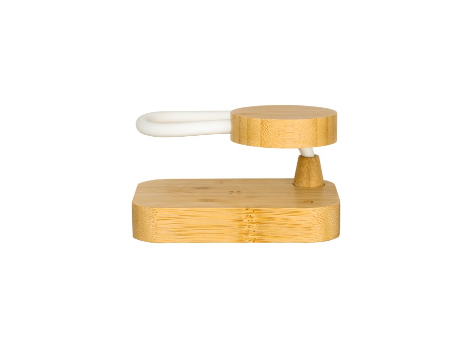 Lampada multifunzione in bambù con caricatore wireless da 15W FullGadgets.com