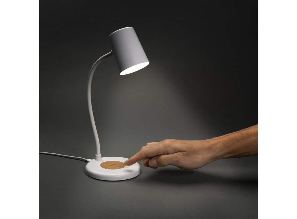 Lampada Zanara con caricatore wireless 15W in plastica RCS FullGadgets.com