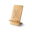 LANGE. Supporto per smartphone con caricatore wireless superveloce da 15W in bambù FullGadgets.com
