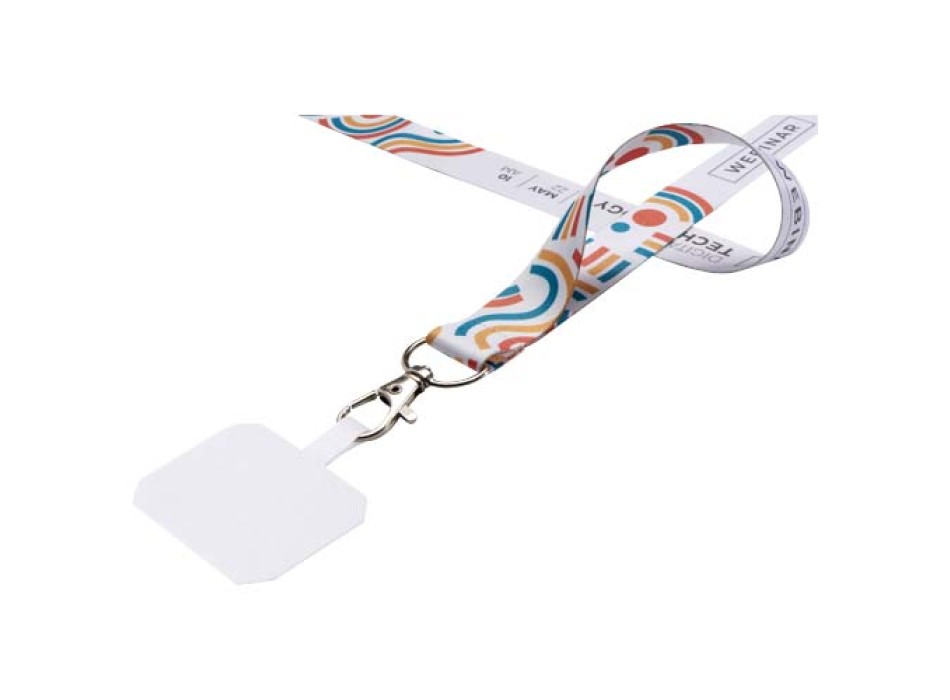 Lanyard con stampa a sublimazione, supporto per telefono e meccanismo di sicurezza Addie  FullGadgets.com