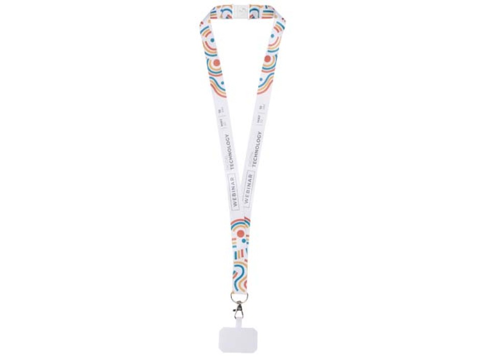 Lanyard con stampa a sublimazione, supporto per telefono e meccanismo di sicurezza Addie  FullGadgets.com