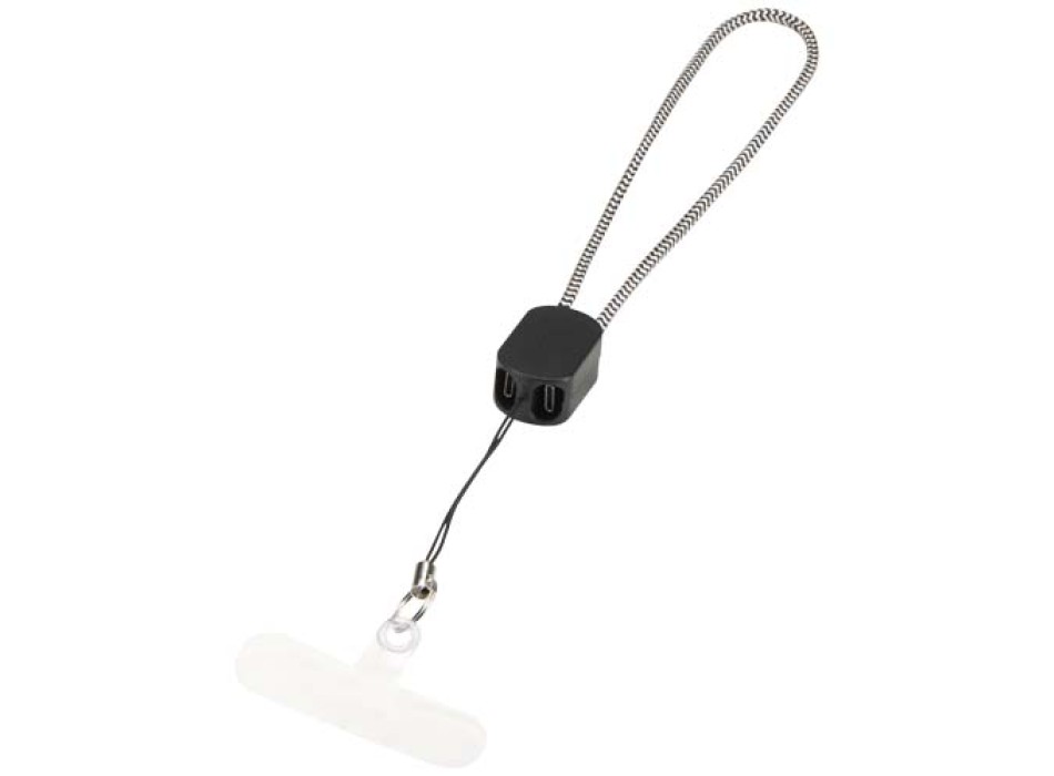 Lanyard da polso riciclato RCS con cavo di ricarica Type-C da 20 W integrato Arich FullGadgets.com
