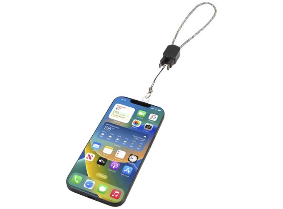 Lanyard da polso riciclato RCS con cavo di ricarica Type-C da 20 W integrato Arich FullGadgets.com