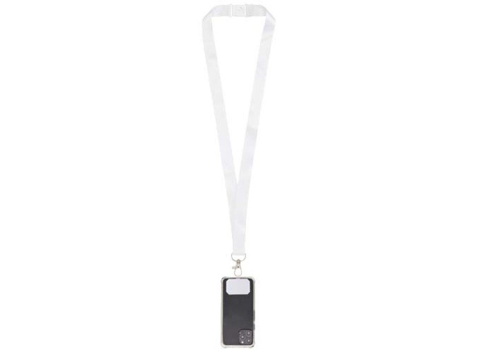 Lanyard in PET riciclato con stampa a sublimazione, supporto per il telefono e meccanismo di sicurezza Addie FullGadgets.com