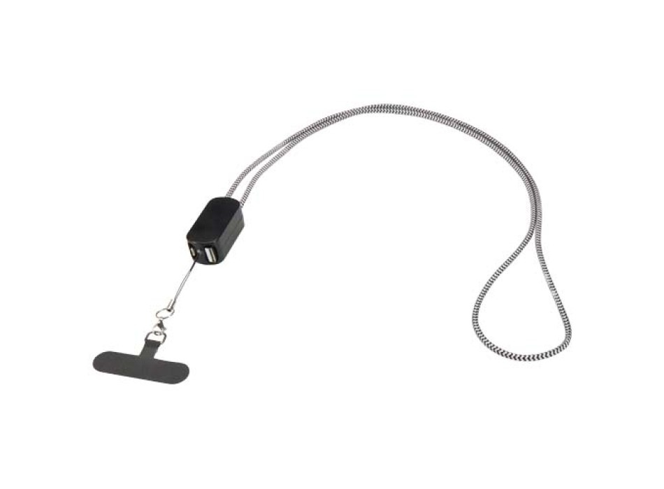 Lanyard per smartphone in plastica riciclata con cavo integrato 5-in-1 da 27 W Anser FullGadgets.com