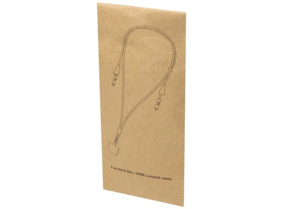 Lanyard per smartphone in plastica riciclata con cavo integrato per la sincronizzazione dati e la ricarica rapida 5 in 1 da 1 FullGadgets.com