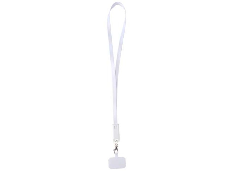 Lanyard per smartphone in plastica riciclata con cavo integrato per la sincronizzazione dati e la ricarica rapida 5 in 1 da 6 FullGadgets.com