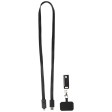Lanyard per smartphone in plastica riciclata con cavo integrato per la sincronizzazione dati e la ricarica rapida 5 in 1 da 65 W Franz FullGadgets.com